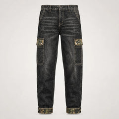 Breckon Cotton Cargo Jeans — Black (apparel solo)