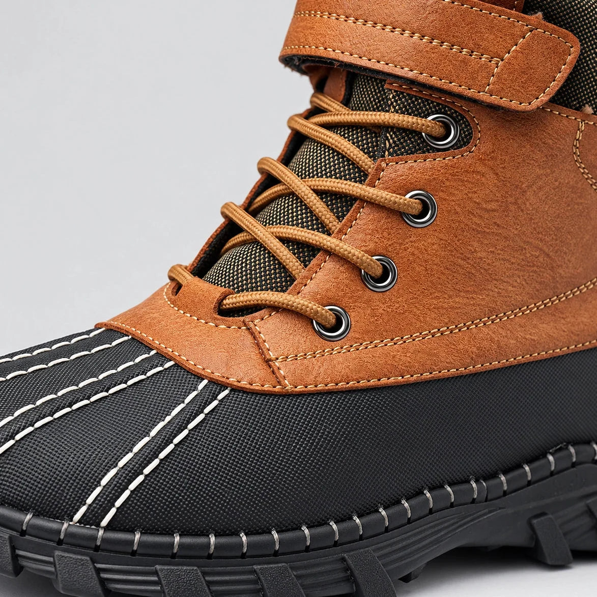 Broden Leather Duck Boots — Brown (mens shoe zoom)