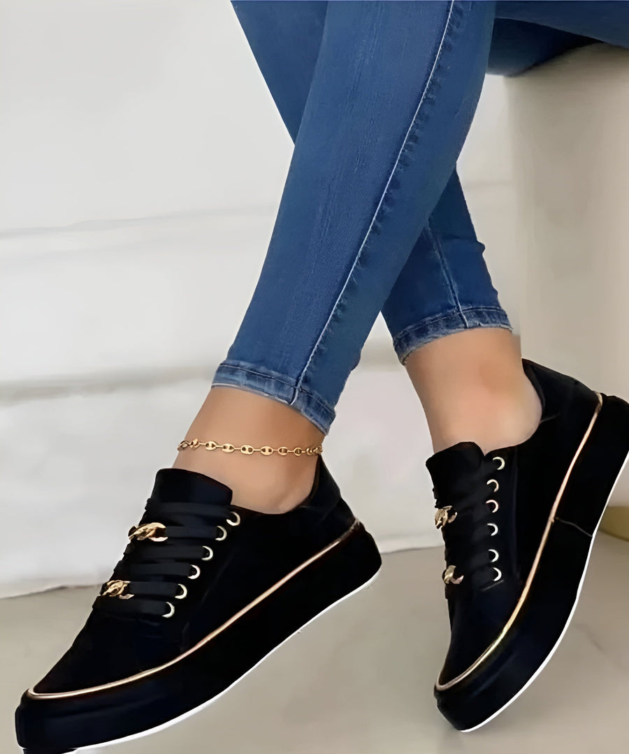 Women's Sneakers | Platform Rounded Toe Lace Closure