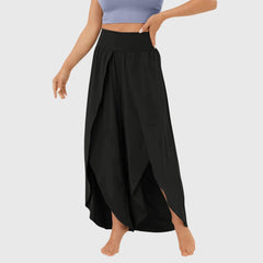 Women's Flare Pants | High Waist Wide Leg Split