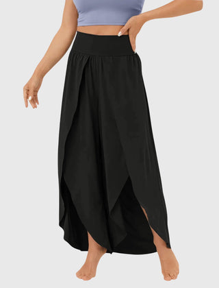 Women's Flare Pants | High Waist Wide Leg Split