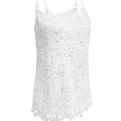 kanten tanktop met V-neck