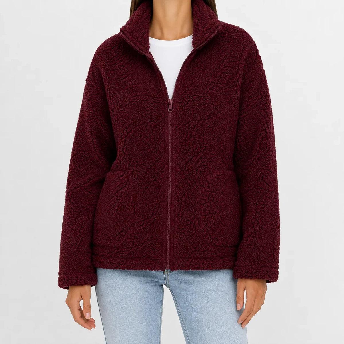 Fleece jacket met rits