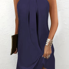 Women's Sparkle Dress | Midi Draped Sleeveless Embellished