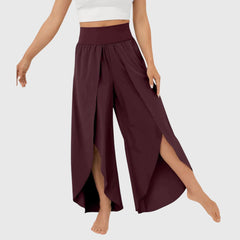 Women's Flare Pants | High Waist Wide Leg Split