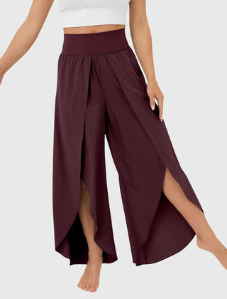 Women's Flare Pants | High Waist Wide Leg Split