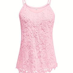 kanten tanktop met V-neck