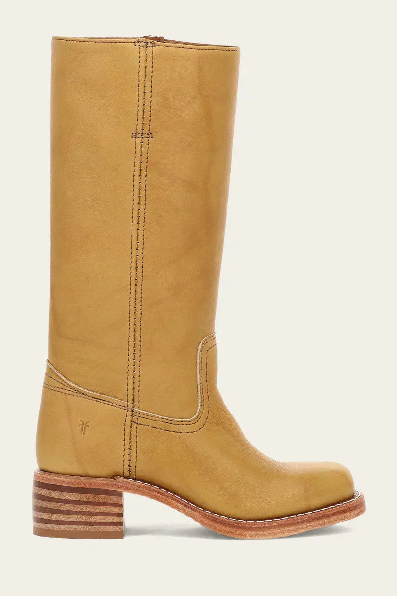 Women's Cowgirl Boots | Round Toe Stacked Heel Leather
