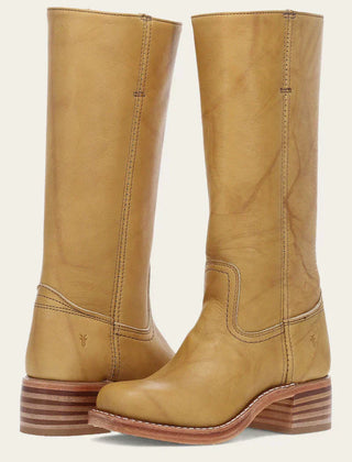 Women's Cowgirl Boots | Round Toe Stacked Heel Leather