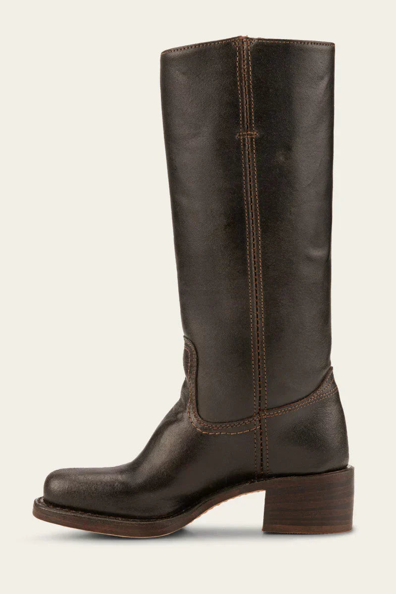 Women's Cowgirl Boots | Round Toe Stacked Heel Leather