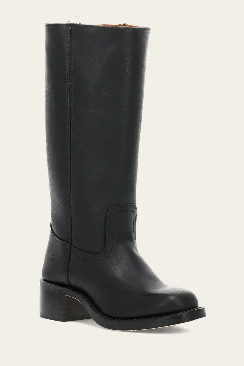 Women's Cowgirl Boots | Round Toe Stacked Heel Leather