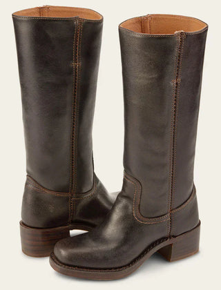 Women's Cowgirl Boots | Round Toe Stacked Heel Leather