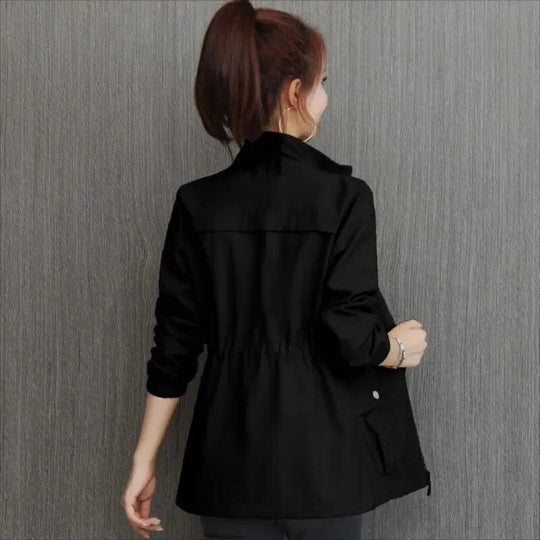Women's Trench Coat | Lightweight Waterproof Stand Collar