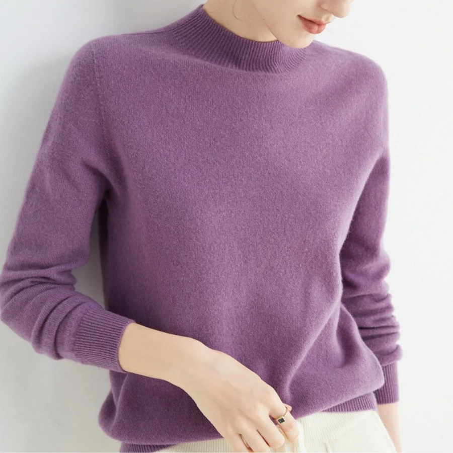 Women's Cashmere Sweater | Crew Neck Long Sleeve Knit
