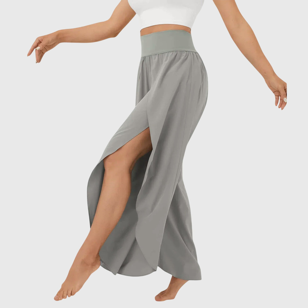 Women's Flare Pants | High Waist Wide Leg Split