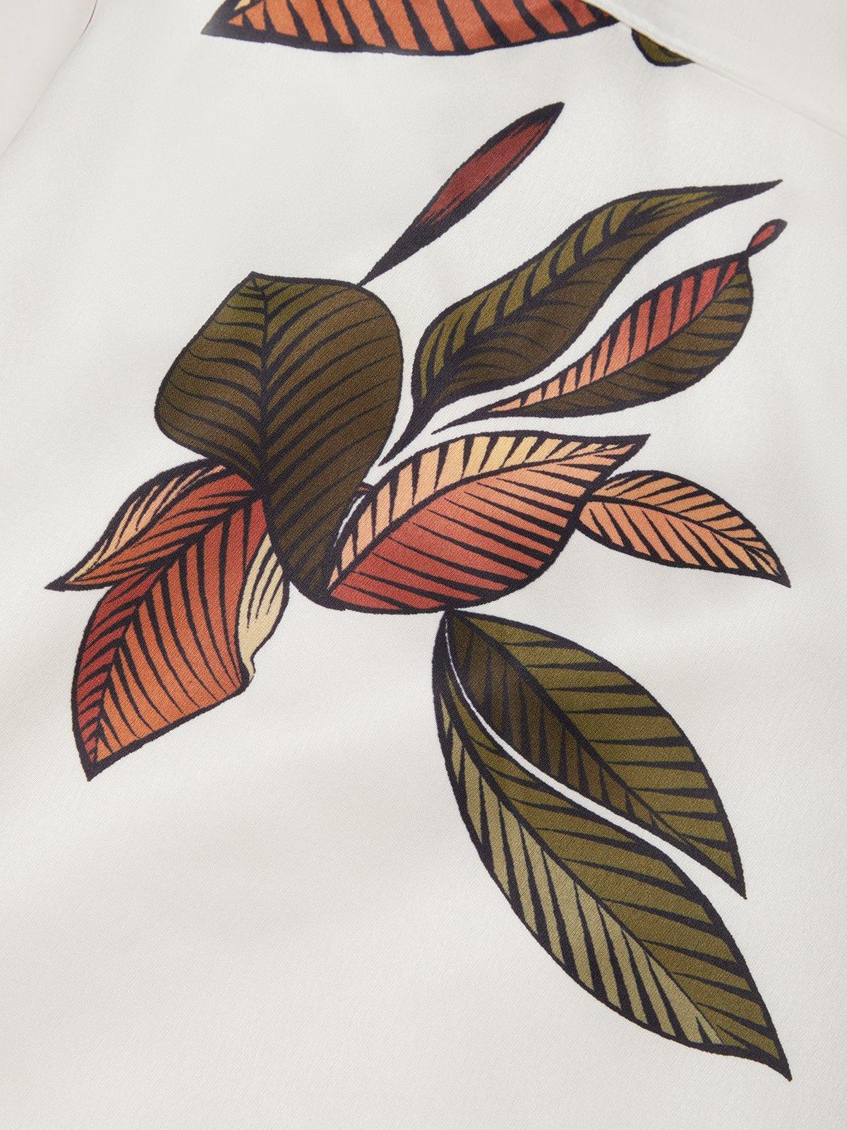 Women's Beach Dress | V Neckline Wrap Tie Botanical Print