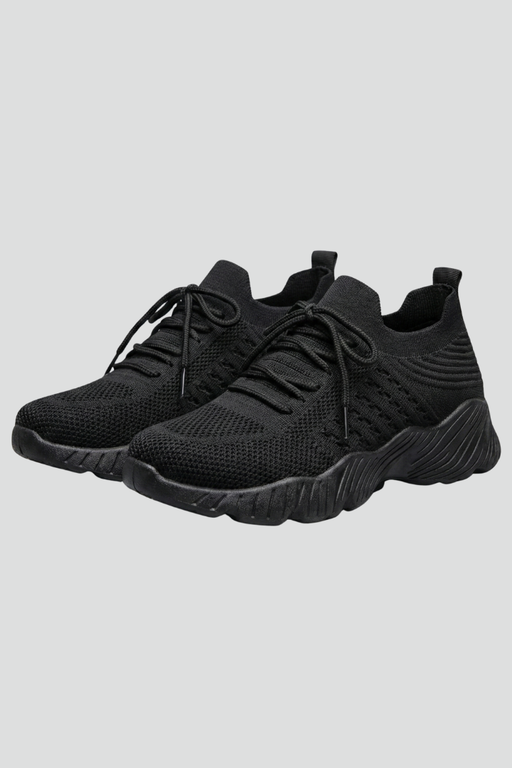 Women's Sneakers | Knit Lace-Up Low-Top Textured Sole