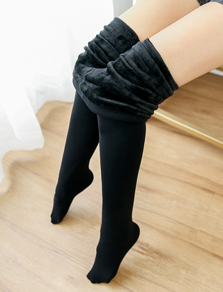 Women's Fleece Lined Leggings | High Waist Stretchy Full Length Thermal