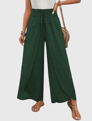 Women's Palazzo Pants | High Waist Wide Leg Drawstring Print