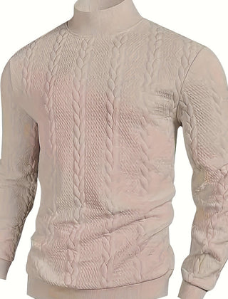 Women's Mock Neck Sweatshirt | Turtleneck Long Sleeve Textured Knit