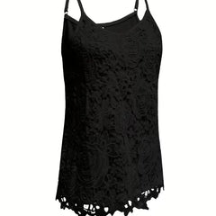 kanten tanktop met V-neck