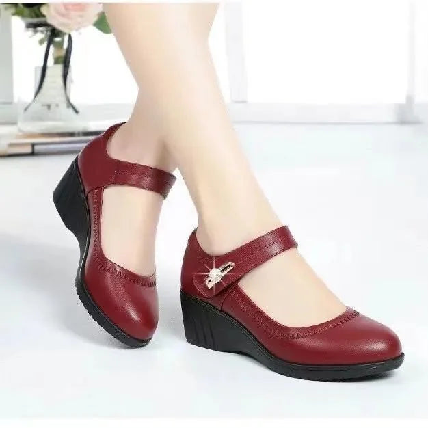 Women's Mary Jane | Wedge Heel Mary Jane Shoes Platform Closed Toe