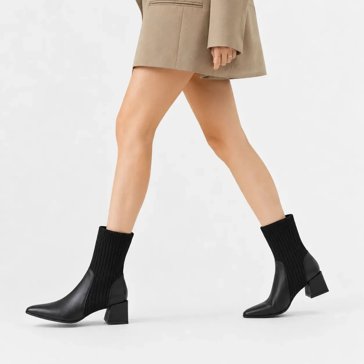 Chelsea boots met blokhak