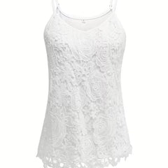 kanten tanktop met V-neck