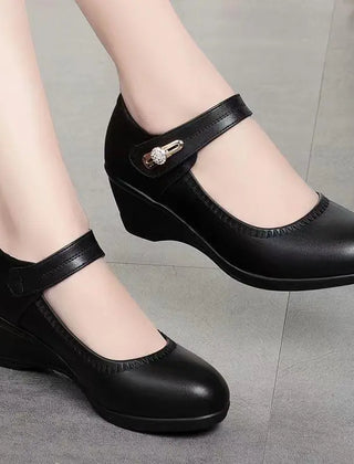Women's Mary Jane | Wedge Heel Mary Jane Shoes Platform Closed Toe