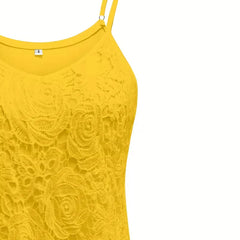 kanten tanktop met V-neck