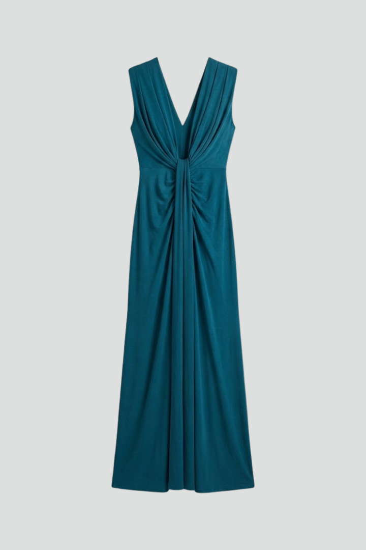 Women's Formal Dress | Maxi Length V-Neck Sleeveless