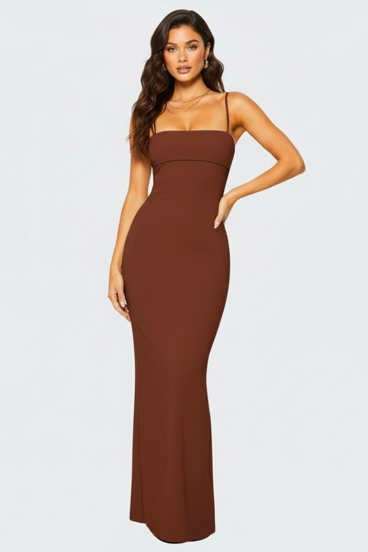 Women's Party Dress | Maxi Length Spaghetti Straps Open Back