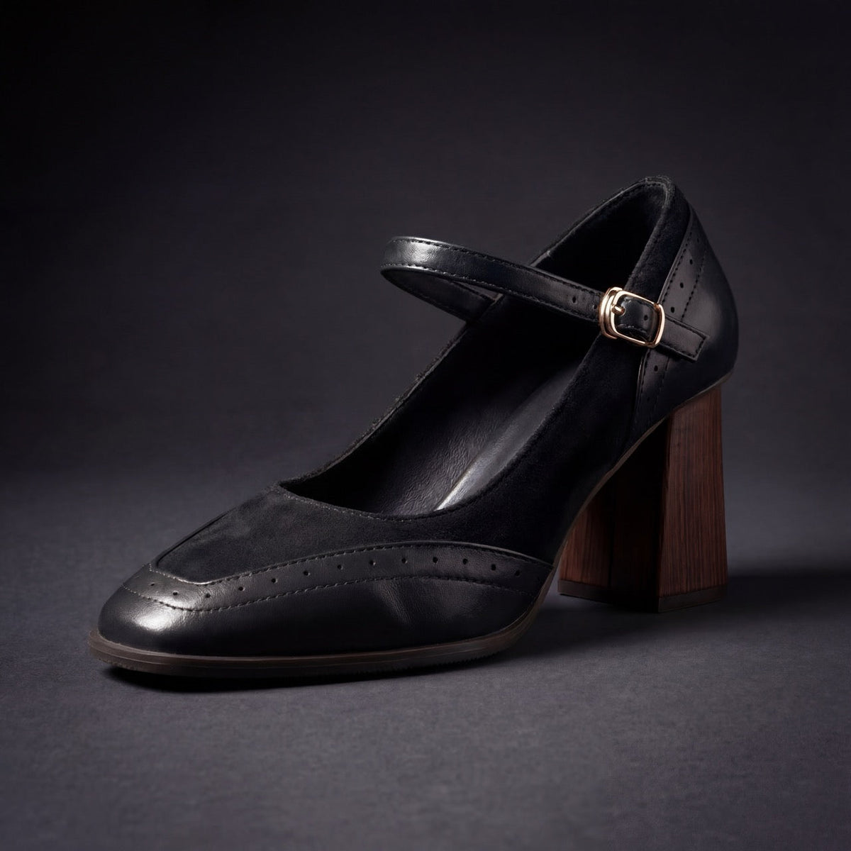 Women's Mary Jane | Square Toe Block Heel Buckle Strap