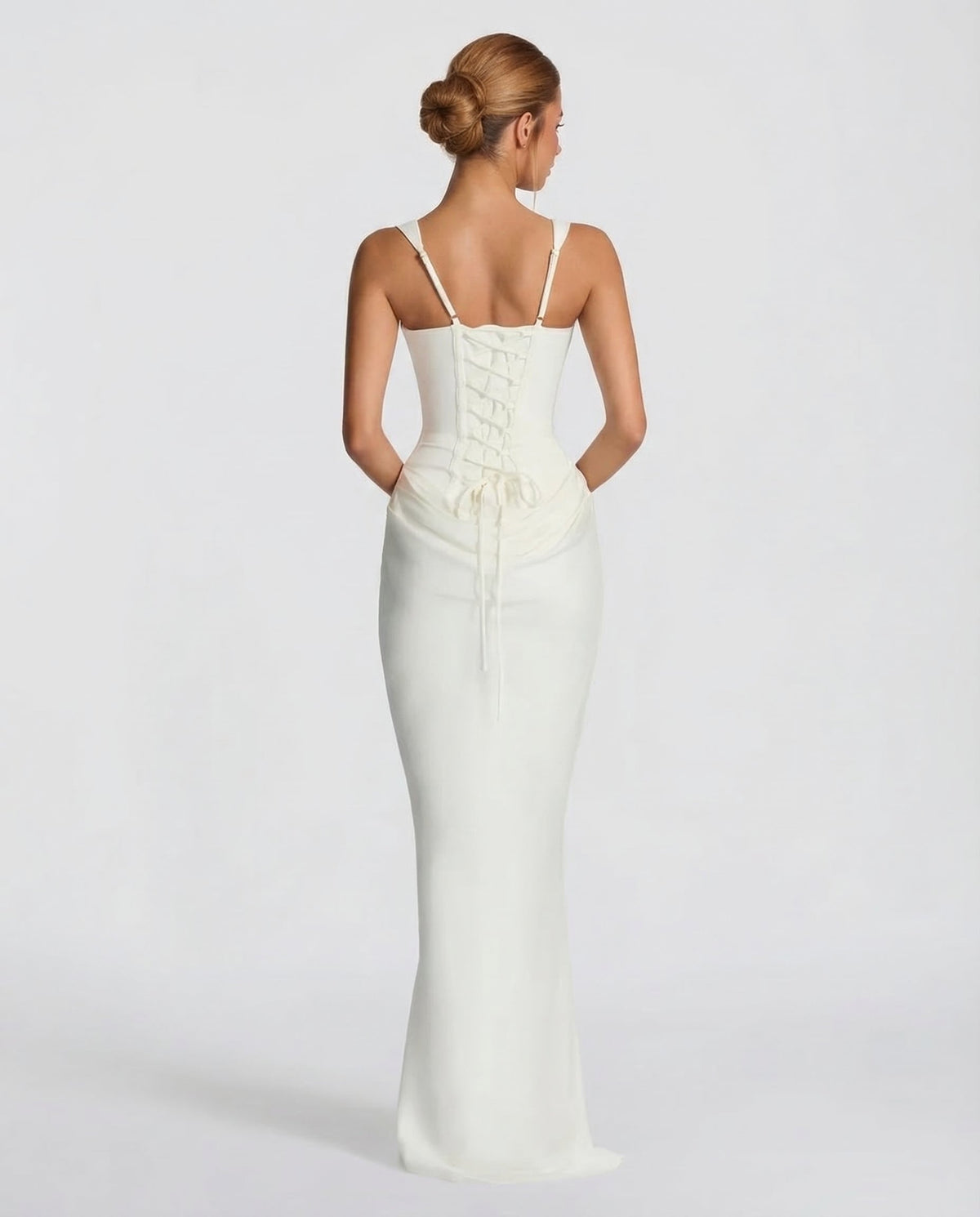 Women's Mother Of The Groom Dress | Maxi Square Neck Draped