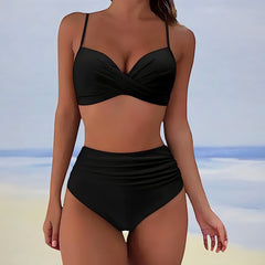 Women's Bikini | Wrap Top High Waist Ruched