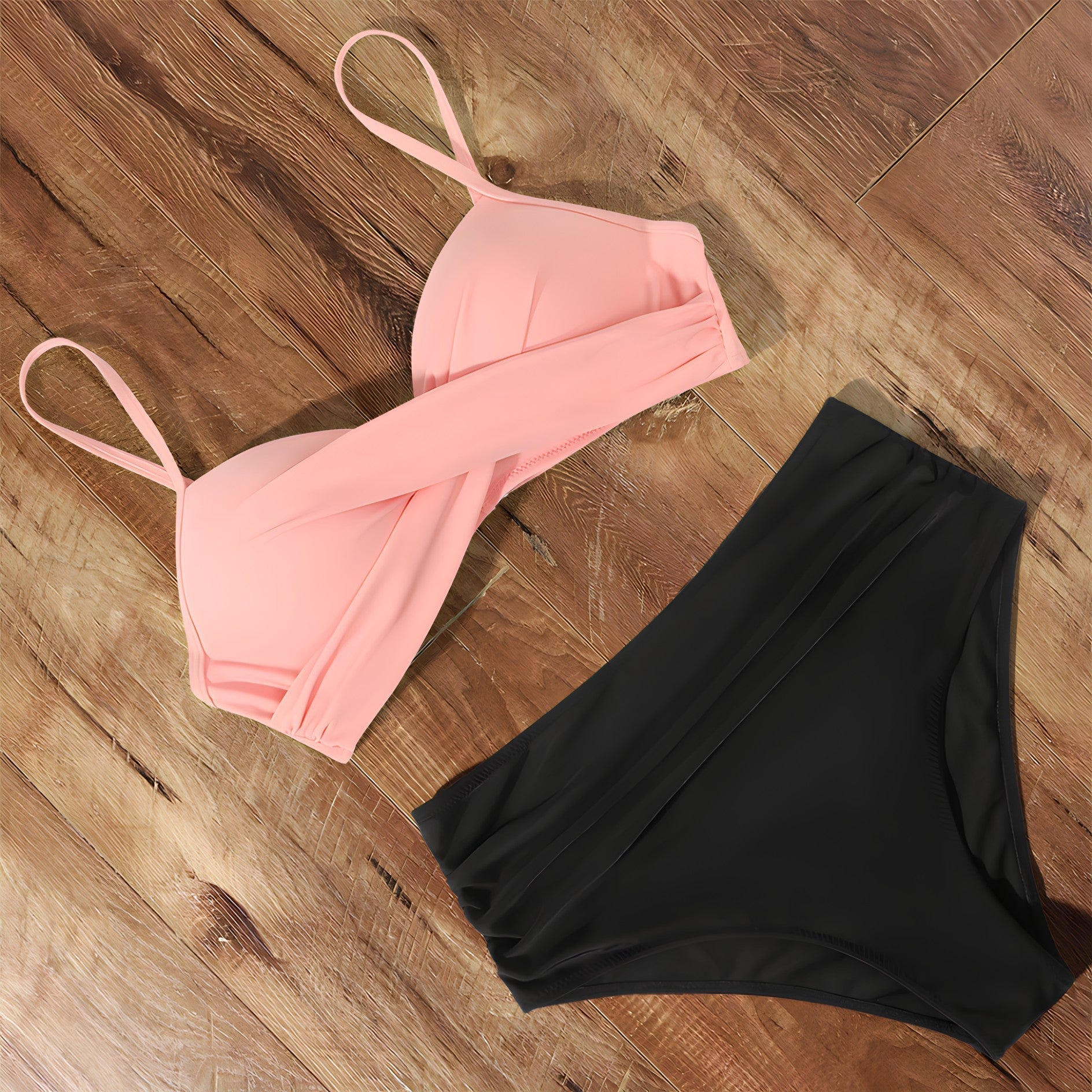 Women's Bikini | Wrap Top High Waist Ruched