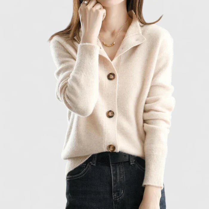 Women's Cardigan | Collared Button Front Knit