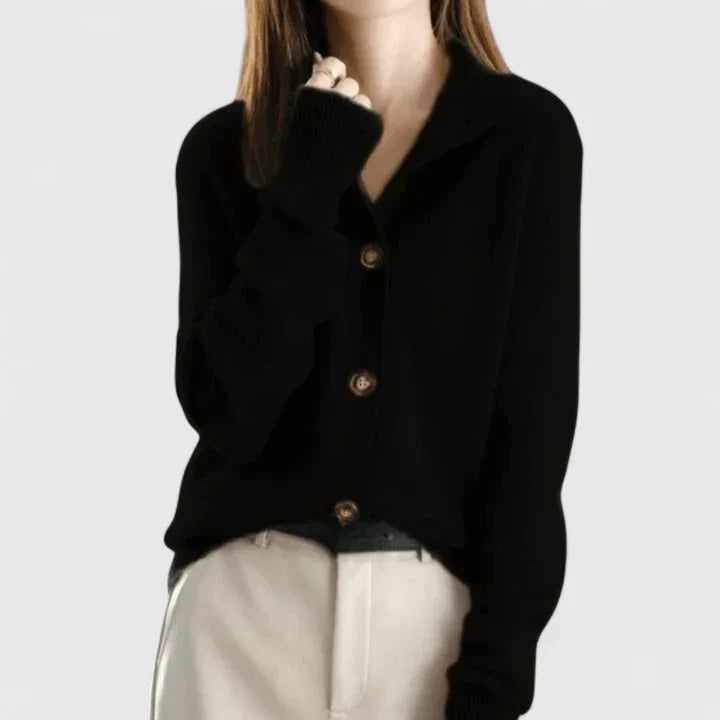 Women's Cardigan | Collared Button Front Knit