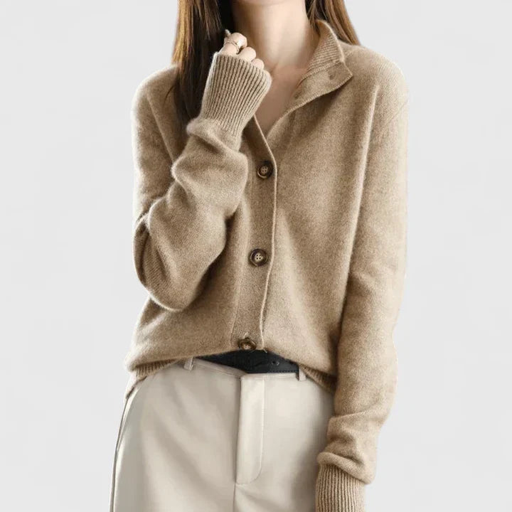 Women's Cardigan | Collared Button Front Knit