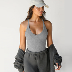 Women's Camisole | V-Neck Sleeveless Ribbed Knit