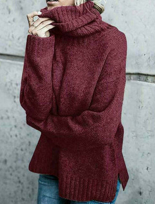 Women's Wool Sweater | Turtleneck Oversized Knit Relaxed Fit