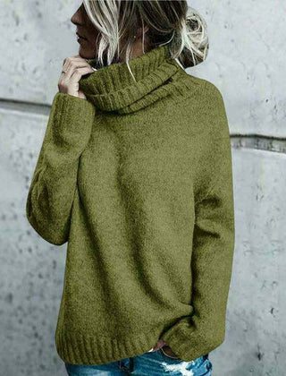 Women's Wool Sweater | Turtleneck Oversized Knit Relaxed Fit