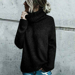Women's Wool Sweater | Turtleneck Oversized Knit Relaxed Fit
