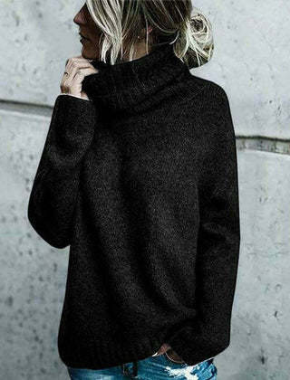 Women's Wool Sweater | Turtleneck Oversized Knit Relaxed Fit