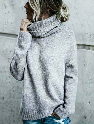 Women's Wool Sweater | Turtleneck Oversized Knit Relaxed Fit
