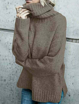 Women's Wool Sweater | Turtleneck Oversized Knit Relaxed Fit