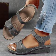 Women's Sandals | Strappy Wedge Sole Open Toe Orthopedic