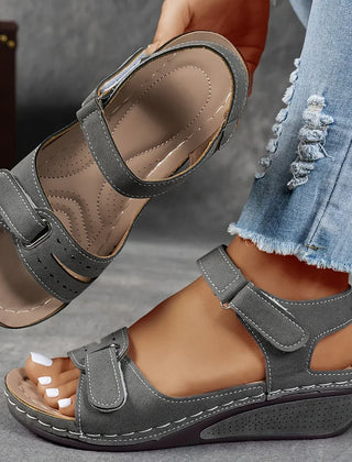 Women's Sandals | Strappy Wedge Sole Open Toe Orthopedic