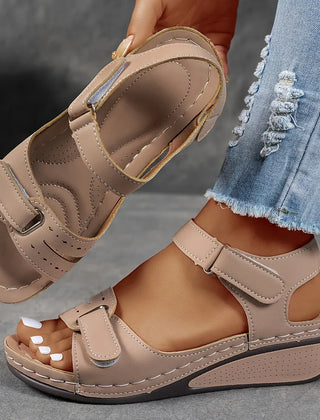Women's Sandals | Strappy Wedge Sole Open Toe Orthopedic