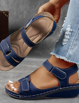 Women's Sandals | Strappy Wedge Sole Open Toe Orthopedic